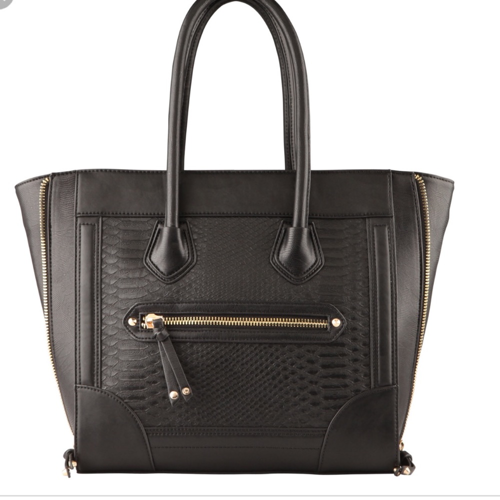 Aldo black and gold tote